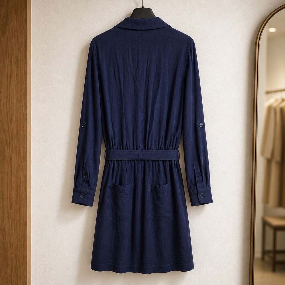Good Hart Navy Cargo Romper with Tie Belt #1144 - Picture 3 of 8
